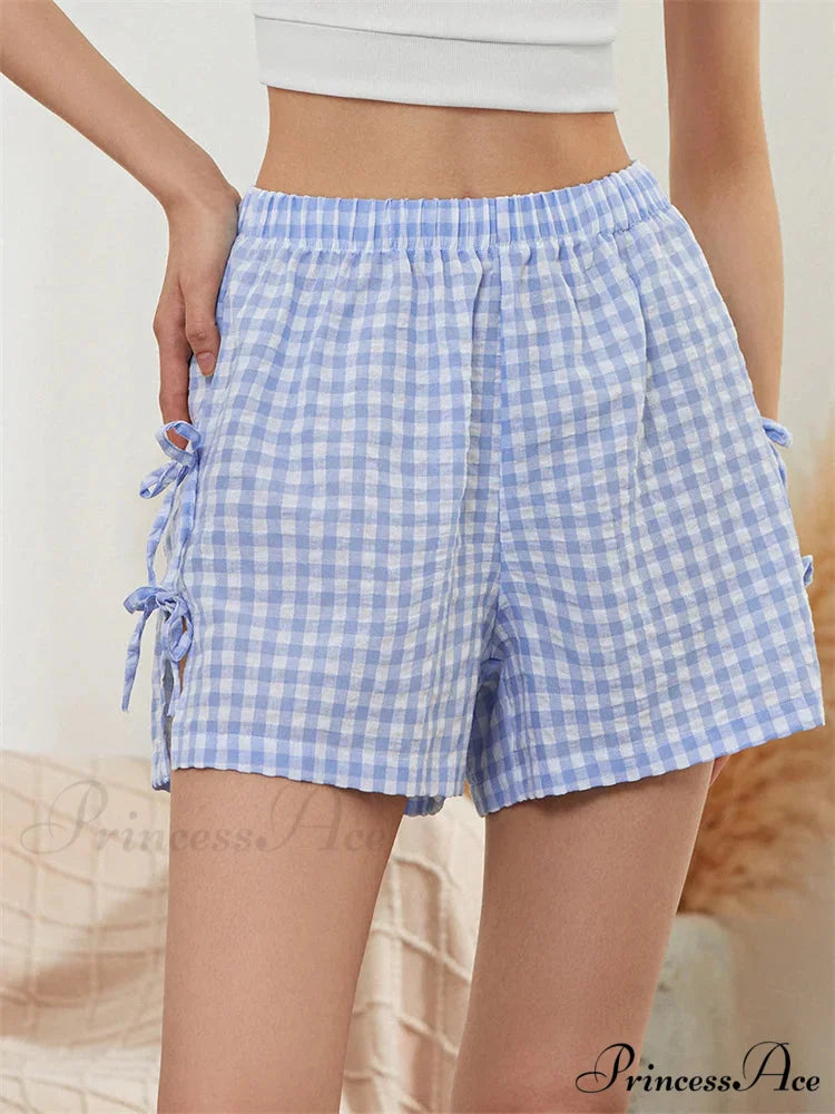 Patterned Carved Lace-Up Ribbon Short short-250223
