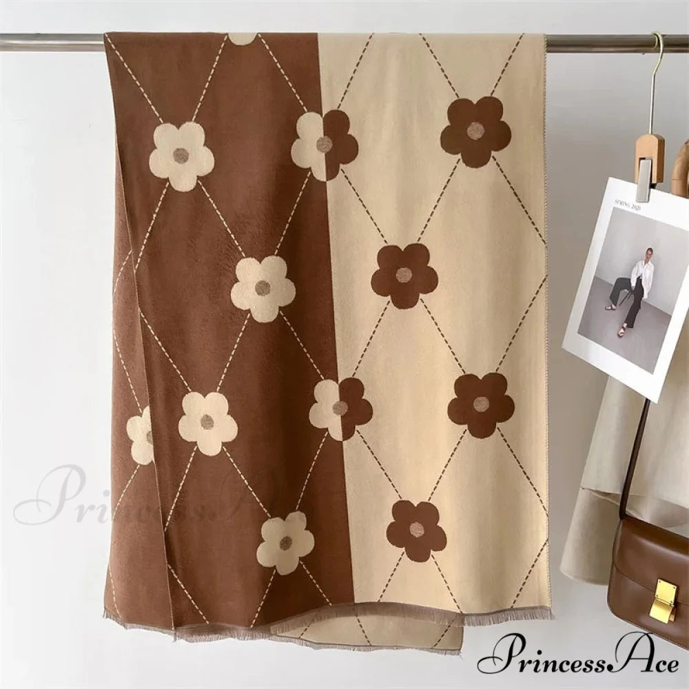 Patterned Cashmere Winter Scarf scarf-241228
