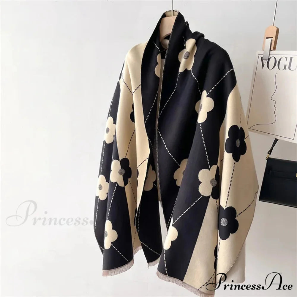 Patterned Cashmere Winter Scarf scarf-241228