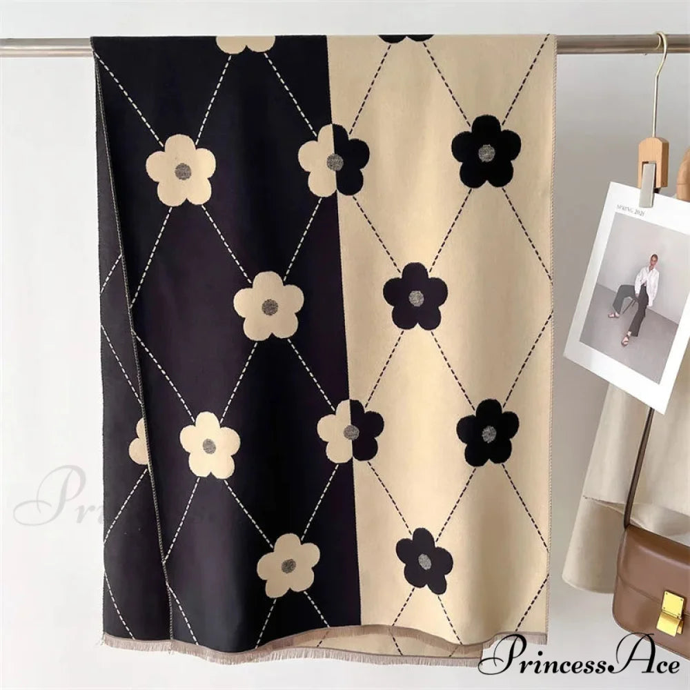 Patterned Cashmere Winter Scarf scarf-241228