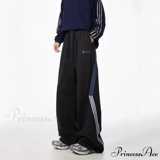 Patterned Cinched Retro High Rise Trousers Black / M pants-241228