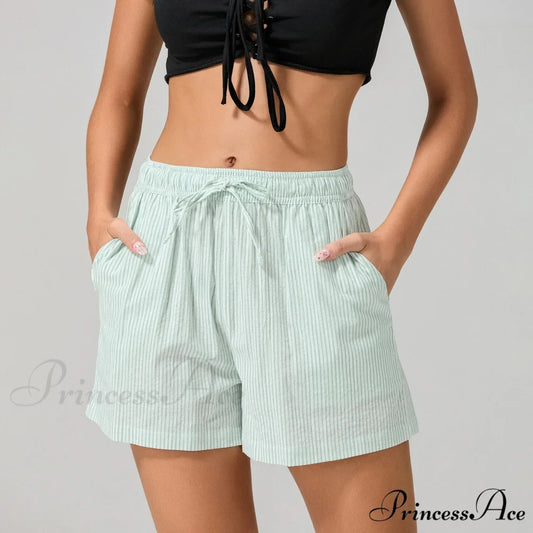 Patterned Cinched Wide Leg Short short-250223