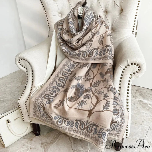 Patterned Jacquard Pashmina Scarf Color1 / 70x180CM scarf-241228