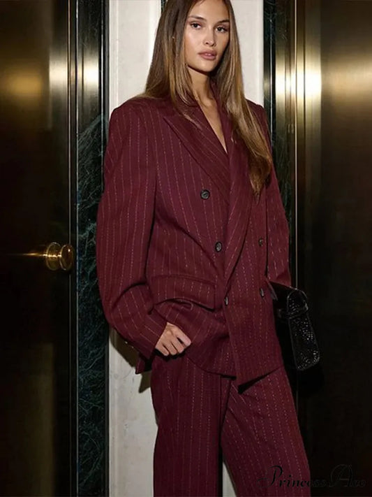 Patterned Print Jacket Coat Red suit / S coats-241228