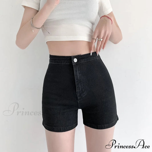 Peach Lady Warm-Season Skinny Shorts Shorts - Cycling Sexy Elegant Women’s Brief Casual Jeans Denim 2024 Harajuku Black