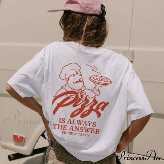 Pizza Amusing Vintage T-shirt WHITE / S t-shirt-250223
