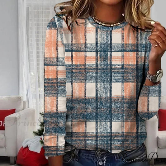 Plaid Casual T-Shirt Multicolor / S