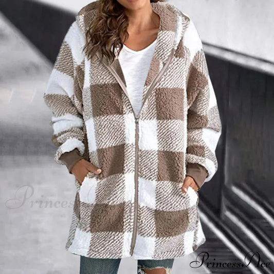 Plaid Coat Khaki / S