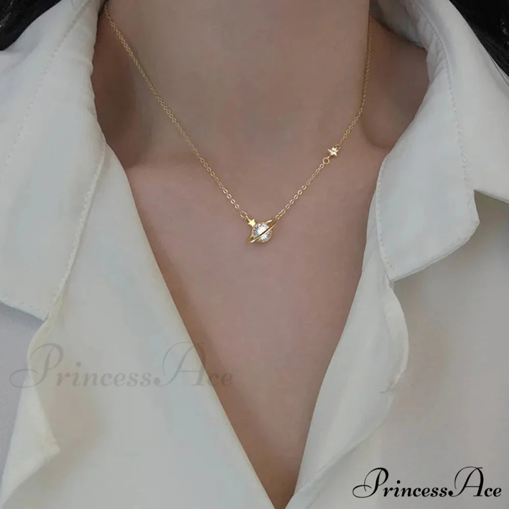 Planet Pendant Necklace