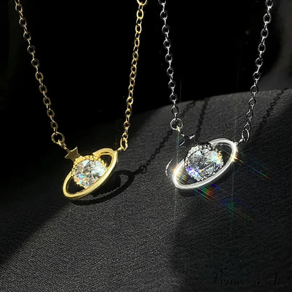 Planet Pendant Necklace