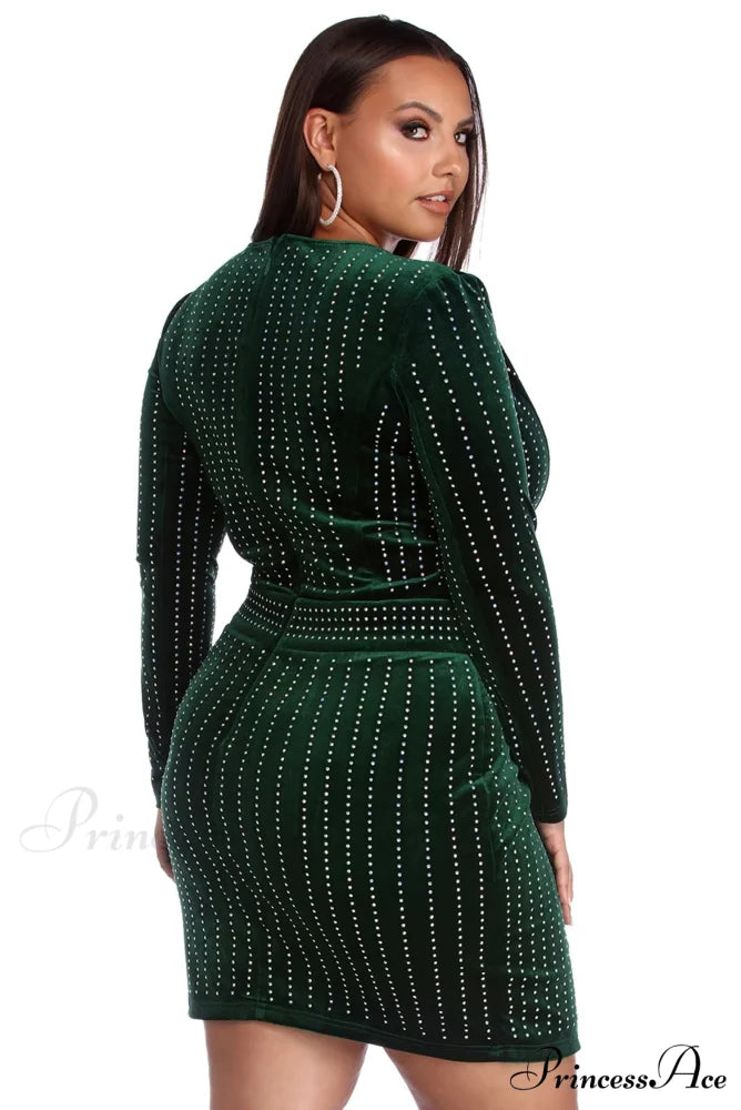 Plus Cassie Stylish Velvet Wrap Dress