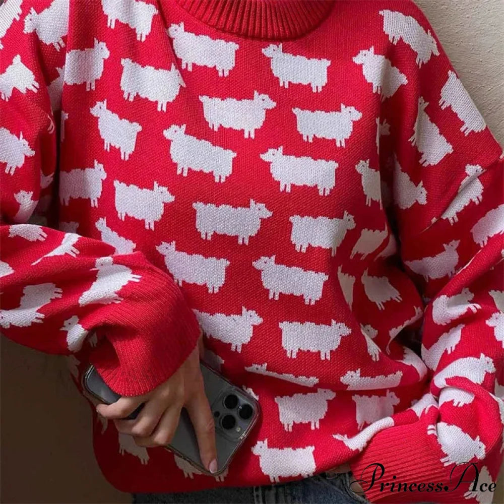 Printed Circular Neck Informal Extended Sleeve Jumper swraters-241228
