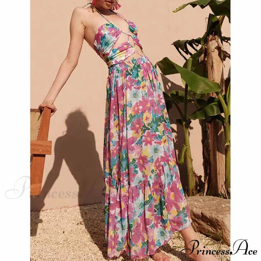 Printed Cutouts Bind One Piece Swimsuit onepiece-250223