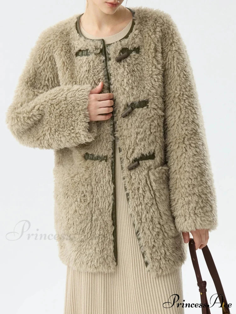 Professional Woman Single Garment Sheep Jacket coats-241228