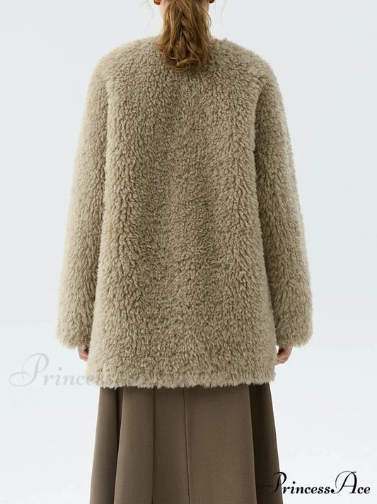 Professional Woman Single Garment Sheep Jacket coats-241228