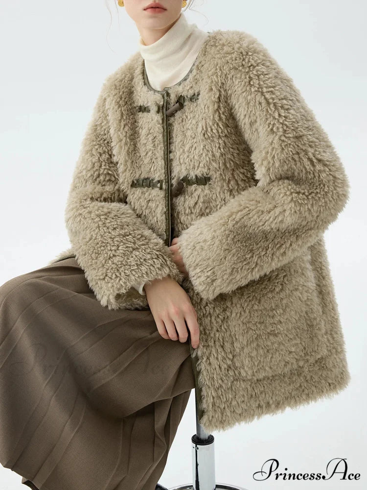 Professional Woman Single Garment Sheep Jacket coats-241228