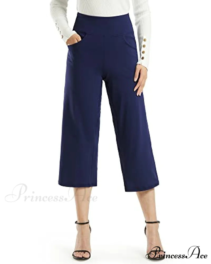 Promover Women’s Capri Pants Wide Leg Yoga Crop Pants