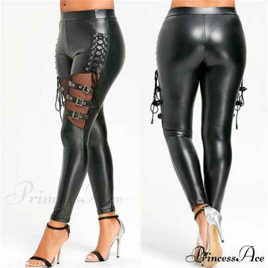 PU Leather Skinny Slim Trouser
