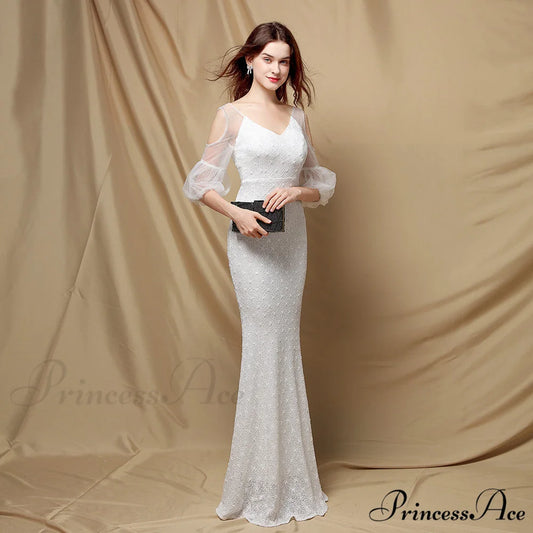 Quinn Sequin Scroll Charming Puff Sleeve Dress