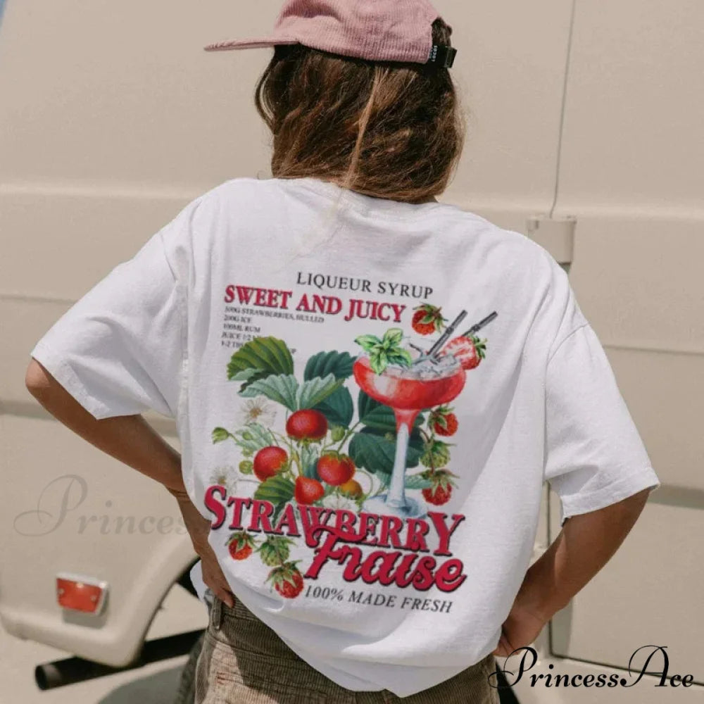 Red Retro Urban T-shirt WHITE / S t-shirt-250223