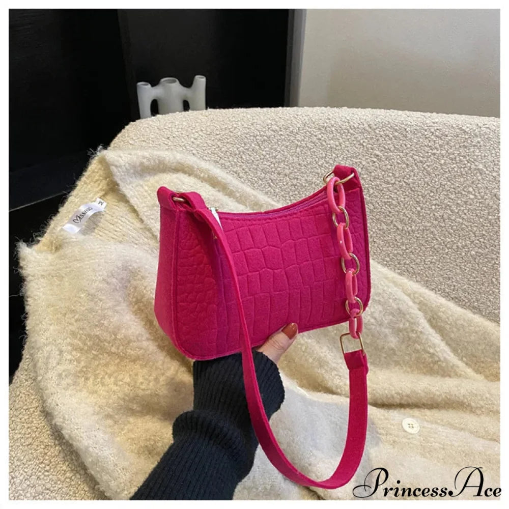 Red Velvet Small Crossbody Rose Red crossbody-250126