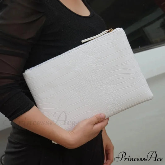 Reptile Design Spacious Nighttime Clutch White wristlet-250126