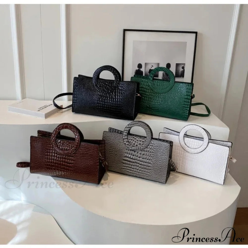 Reptilian Design Faux Leather Crossbody Purse handbag-250126