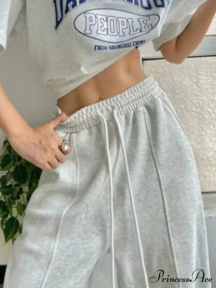 Retro 2000s Baggy Jogger Trousers pants-241228