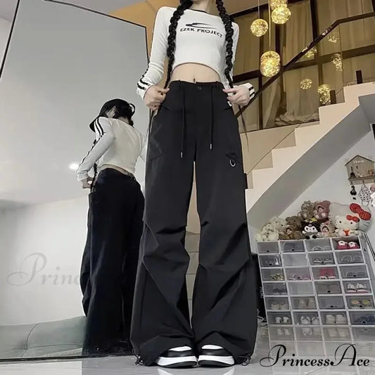 Retro 2000s Cargo Urban Pants Black / M pants-241228