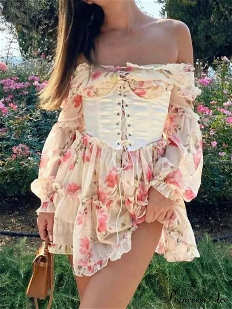Retro Bandage Corset Petite Dress color / S minidress-250223