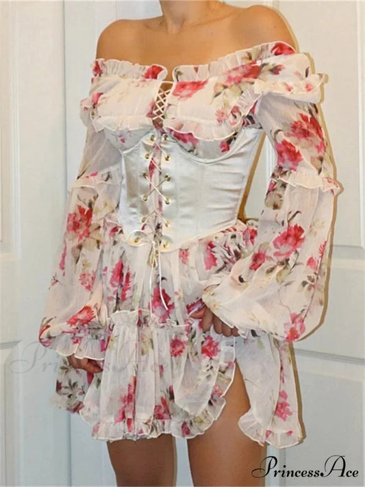 Retro Bandage Corset Petite Dress minidress-250223