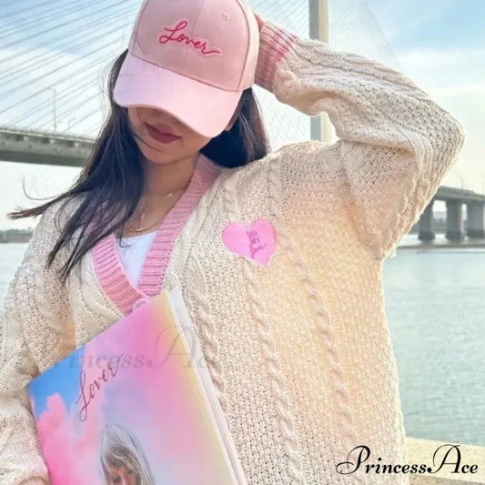 Retro Celestial Pattern Baggy 2000s Knitted Cardigan Jacket SKY BLUE / S cardiagn-250126