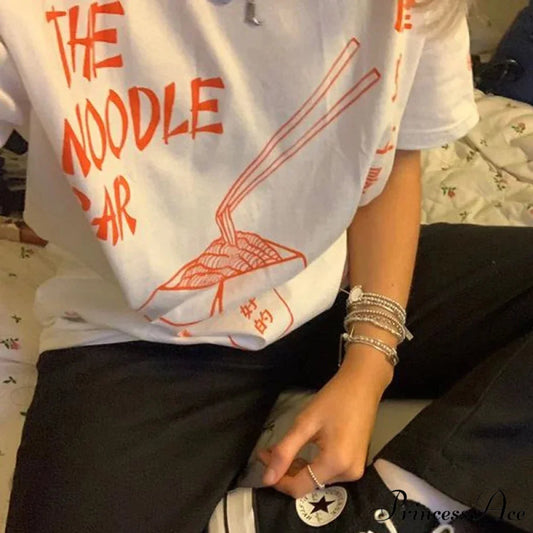 Retro Chinese Pasta Vintage Asian Shirt WHITE / S t-shirt-250223