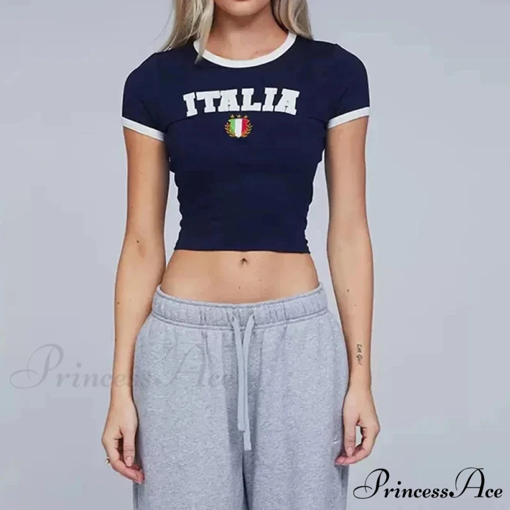 Retro Crop Top T-shirt t-shirt-250223