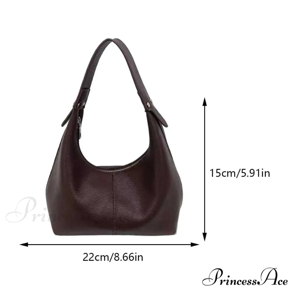 Retro Faux Leather Underarm Shoulder Bag shoulder-250126