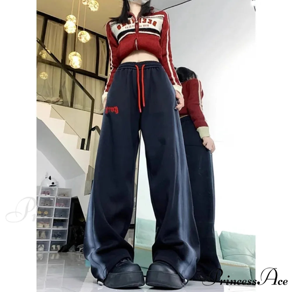 Retro Fleece Joggers Cold Weather Trousers Black / S pants-241228