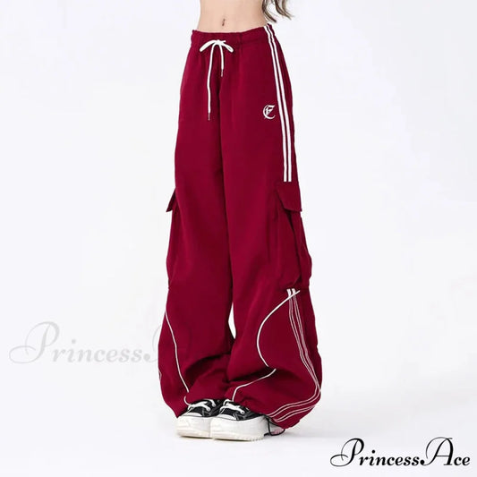 Retro Line Rap Cargo Trousers pants-241228