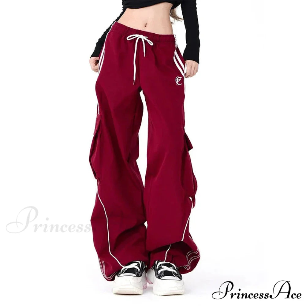 Retro Line Rap Cargo Trousers pants-241228