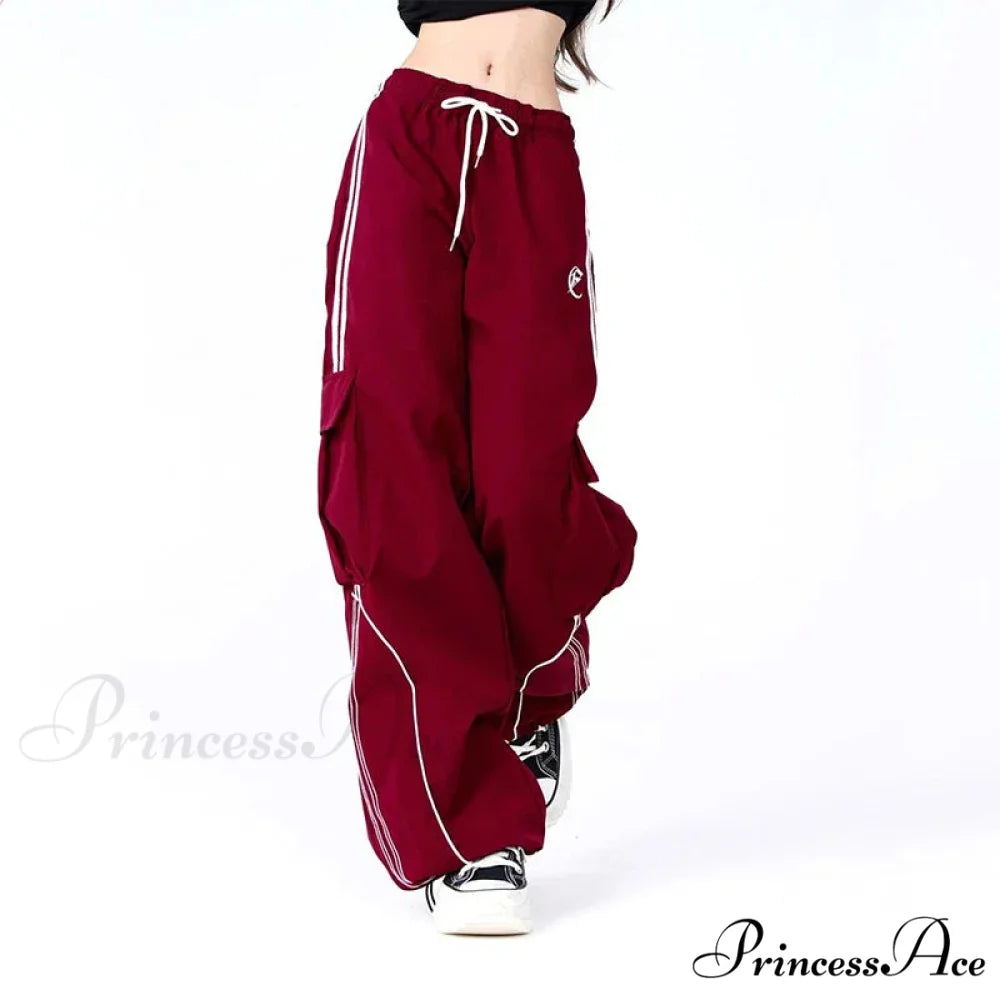 Retro Line Rap Cargo Trousers pants-241228