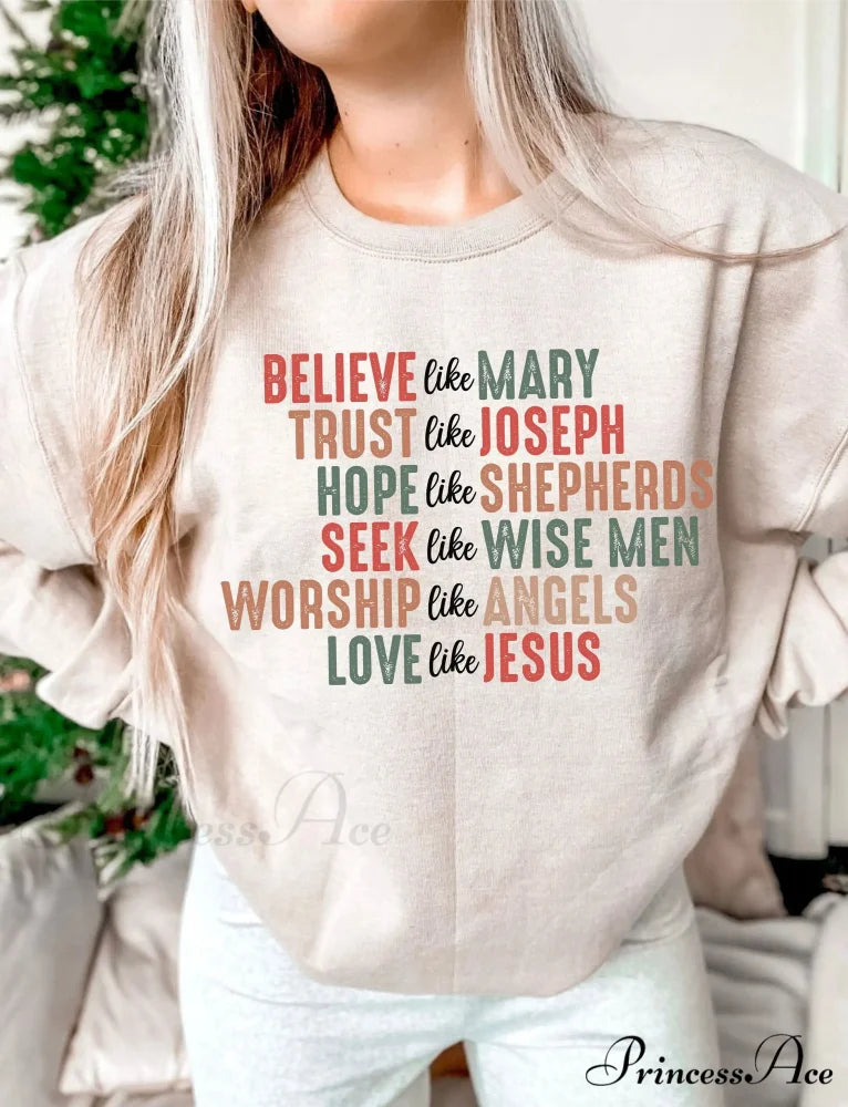 Retro Slight Stretch Comfort Sublimation Female Girl Christmas Hoodie creamy-white / S Christmas Hoodies-L