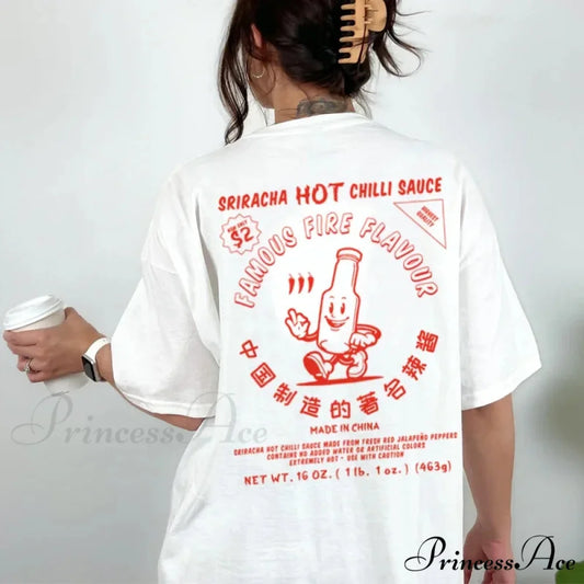 Retro Spicy Chilli Sauce T-shirt WHITE / S t-shirt-250223