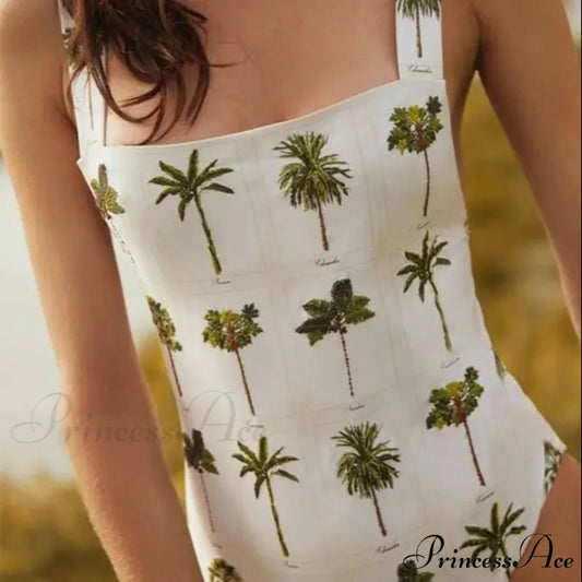 Retro Square Neck Elevated Waist One Piece WHITE / XL onepiece-250223