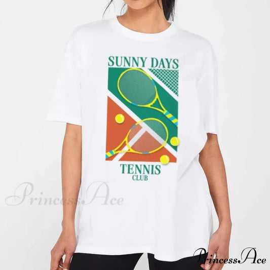 Retro Tennis Club Shirt white / S t-shirt-250223