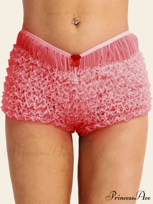 Ribbon Gathered Bodycon Brief short-250223