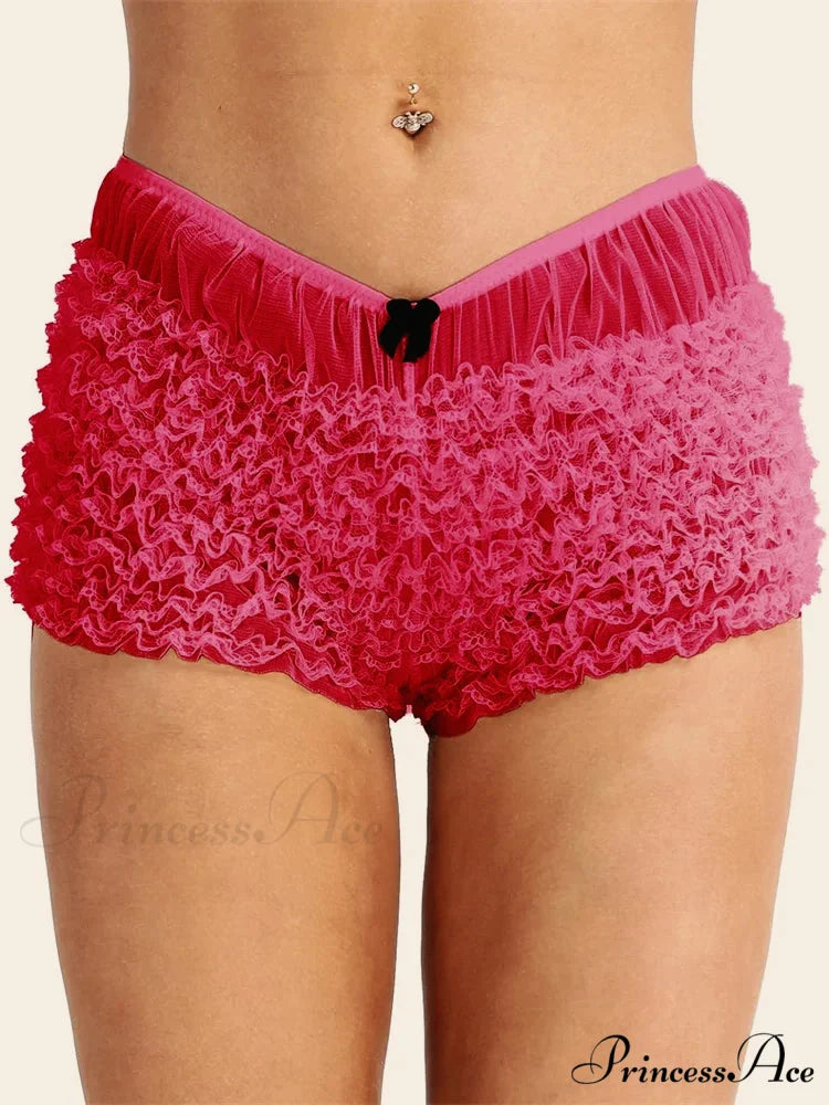 Ribbon Gathered Bodycon Brief short-250223