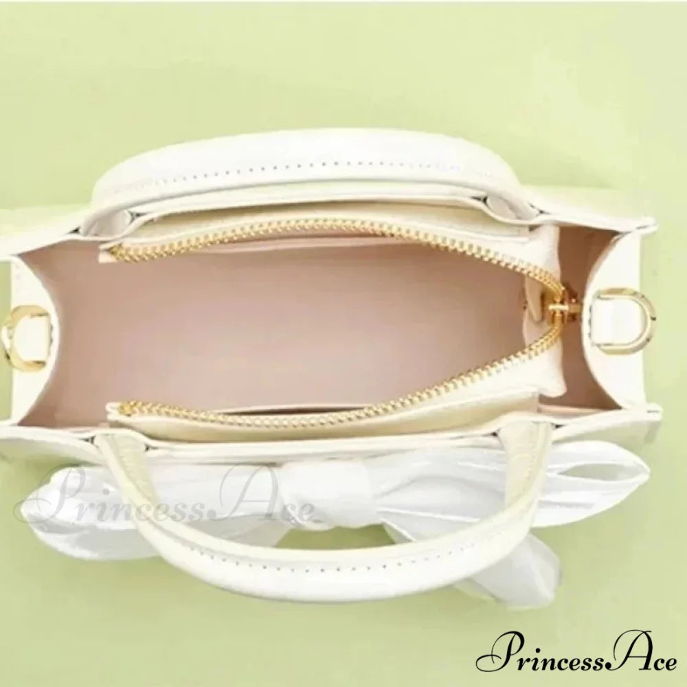 Rose Ribbon Petite Square Crossbody Purse handbag-250126