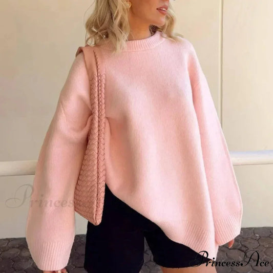 Rose Streetwear Circular-neck Sweater swraters-241228