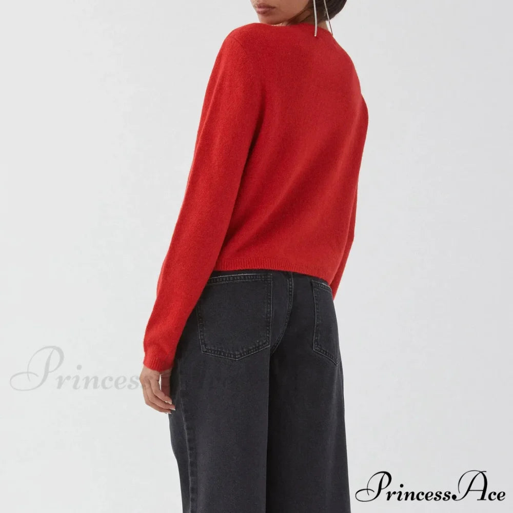 Round-neck Cropped Button Knitted Cardigan cardigans-241228