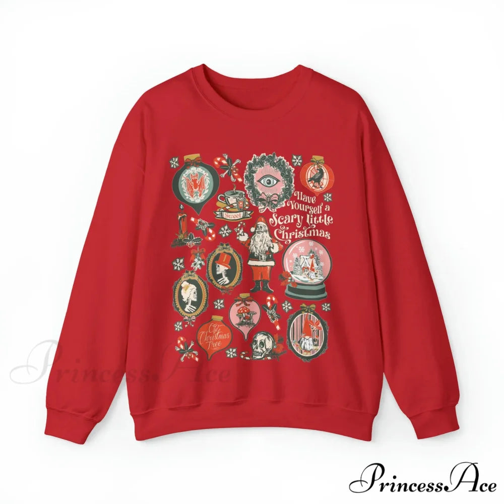 Scary Spooky Halloween Creepy Have Yourself Christmas Hoodie Christmas Hoodies-L
