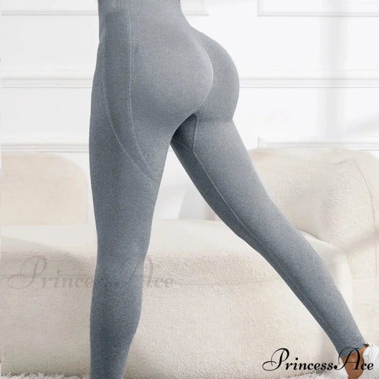 Seamless Knitted Fitness Sports Legging gray / S